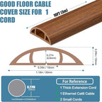 Floor Cord Covers for Wires 10FT Cable Hider Wire Cover Self Adhesive Cord Hider Floor for Offices, Homes, Workshops, Warehouses Cable Cavity 0.39" W x 0.27" H