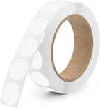 White 1-Inch Circle Dot Stickers – 1,000 Round Strong Adhesive Labels per Roll, Colored Stickers for Garage Sale Price Tags, Classroom, Inventory, Office & Yard Sale Supplies, Made in USA