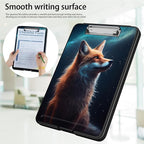 Clipboard with Storage,Office Supplies Nursing Clipboards Folder with Pen Holder Plastic Foldable Clip Board with Storage for Nurse Teacher,Galaxy Fox
