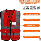 A-SAFETY Red High Visibility Vest