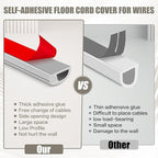 Cord Wall Cover, 236in Self-Adhesive Wire Covers for Cords on Wall, Extension Cable Hider for Floor, Mounted Tv, Home and Office Cavity 0.63" Wx0.31 H