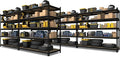 PrimeZone 48" x 24" x 72" Heavy Duty 5 Tier Adjustable Garage Storage Shelving, Metal Utility Rack Shelf Unit for Warehouse Pantry Closet Kitchen, Black, 5 Pack
