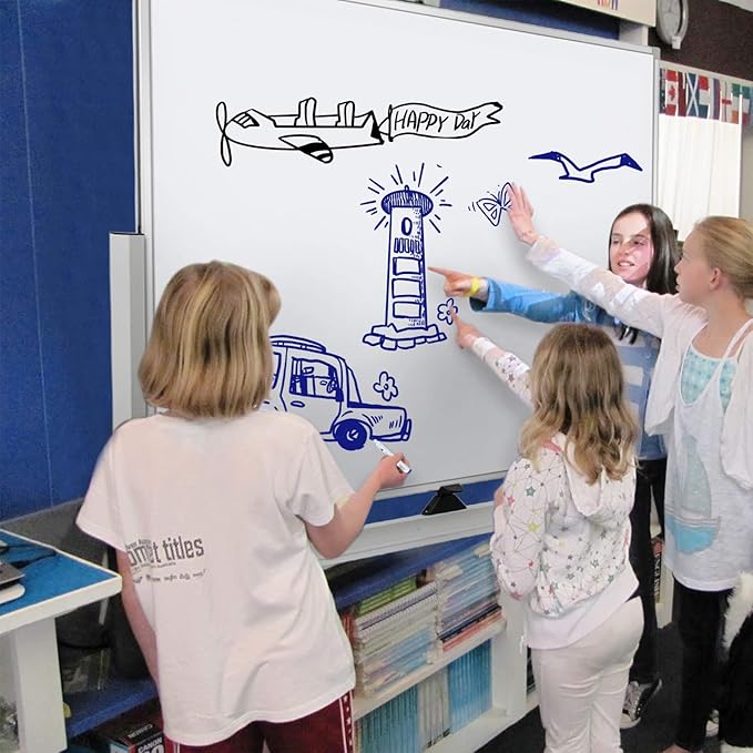 Mobile Whiteboard Magnet Dry Erase Board on Wheels Double-Sided Magnetic Portable Stand Whiteboard- 48"x36" Rolling White Boards with Easy Flip Feature