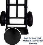 Olympia Tools 800 Lb Sack Hand Truck with Folding Nose, D Handle and 10" Pneumatic Wheels for Home and Office Use
