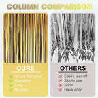 3 Pack 3.3 x 8.2 ft Matte Gold Foil Fringe Backdrop Curtains, Tinsel Streamers Party Decorations, Fringe Backdrop, Door Shimmer for Graduation, New Years Eve, Birthday Party
