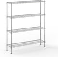 14" Deep x 54" Wide x 64" Height Wire Shelving Kit | 4-Tier | NSF Commercial Storage Rack Unit