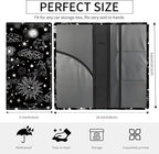 Premium Car Registration and Insurance Card Holder, Cute PU Leather Car Document Holder, Vehicle Glove Box Car Organizer with Magnetic Closure for Driver License, Cards Black Celestial Sky