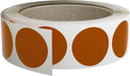 Royal Green Colored Label Dot Stickers for Inventory and Labeling - 25mm/1 Inch Round Sticker in Brown (1Roll - 600 Pack)
