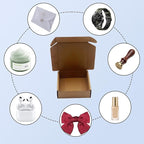 5x5x1.5 inch Small Shipping Boxes 50 Pack, Brown Corrugated Cardboard Mailer Boxes Bulk for Packaging Business Mailing Gift，Mini Mailer Boxes for Packaging Supplies Business Present