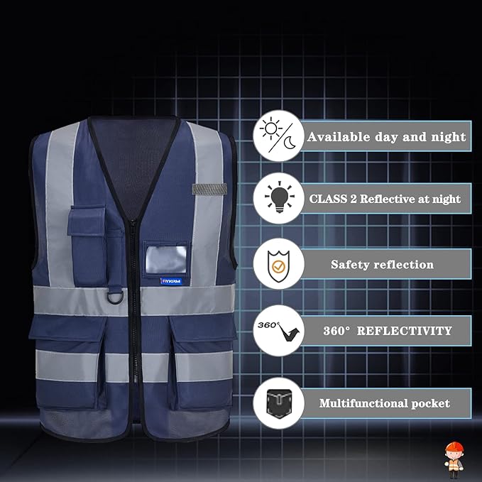 6XL 7XL 8XL navy amazon safety vest for man