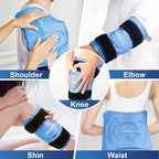 APEXUP Ice Pack for Knee Pain Relief, Large Reusable Wrap After Surgery, Flexible Gel Cold Pack for Injuries, Pain Relief for Back, Shoulder, Elbow, Ankle and Leg (Blue, XXL, 1PK)