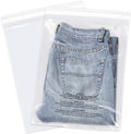 iMailer - 200 Count - 13" x 15" Clear Plastic Poly Bags with Suffocation Warning for Clothing, T-Shirts, Pants-Resealable Adhesive,Not Strong