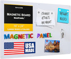 16"x24" - Magnetic Board - Memo & Vision Board for Home, Office, and Classroom - Magnet Board for Kids - Pre-drilled Mounting Screws Included