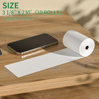 (10 Rolls) 3 1/8" x 230' Thermal Receipt Paper Rolls, Cash Register POS Thermal Paper, Credit Card Rolls Thermal 3 1/8 in x 230 ft.