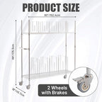 Commercial Wire Carton Cart, 60" x 18" x 69", 2-Tier Wire Carton Stand Unit, 400Lb Floor-Standing Storage Cart with Wheels & Handle, Box Rack for Home Supermarket Warehouse