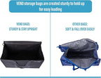 VENO 4 Pack Moving Bags and Large Christmas Storage Bins with lids. Alternative to Moving Boxes, Packing Supplies for College. Extra Large Heavy Duty Totes for Packaging (Dark Gray, 4 Pack)