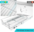 Pull Out Cabinet Organizer 17" W X 22" D, Slide Out Drawers For Kitchen Organizers and Storage, Pull Out Drawers For Cabinets Capacity Heavy Duty Caddy, Cabinet Shelves Chrome-Plated, Bathroom Pantry