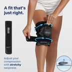 REVIX Ice Wrap for Knee Discomfort, Reusable Knee Ice Pack Wrap with Cold Compress Therapy for Muscle Ache, Promotes Post-Workout Recovery, Soft Plush Lining, Black