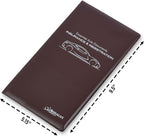 Andalus Auto Registration & Insurance Card Holder Pack of 2, Waterproof Essential Car Registration Holder with Hook & Loop Closure, Perfect for Every Vehicles Glove Boxes (Brown - 9.5" x 5.15")