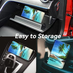 Car Registration and Insurance Holder, Leather Car Glove Box Organizer, Cool Car Accessories for ID, Driver's License Cards & Essential Document,business cards,Men&WomenBeach Palm Trees