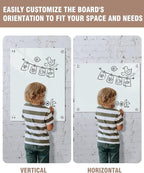 Mifuro Magnetic Glass Whiteboard，24"x18" Wall Mounted Frameless Dry Erase Board for Office, Home & School White