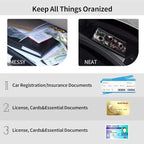 Car Registration and Insurance Holder, Leather Car Glove Box Organizer, Cool Car Accessories for ID, Driver's License Cards & Essential Document,business cards,Men&Women,Skull/Black