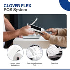 Clover Flex Paper Rolls - 30 Rolls - 2 1/4'’ x 50’- 48 GSM - Clover Flex Receipt Paper Compatible for C401, C403, C405 and C406 POS Machines - BPA Free Material