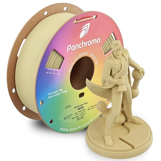 Panchroma PLA Beige 3D Printer Filament, 1.75mm, 1kg Spool, Easy to Print, High Speed Printing, Tangle Free, AMS Compatible, Perfect for Toys, Decor, Miniatures, Models & Cosplay