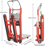 Electric Stair Climbing Dolly, 1250W Electric Stair Climbing Hand Truck, 900lbs Max Load Capacity, 3 Mode Folding Stair Climber Hand Trucks with Telescopic Handle for Moving Furniture (Orange+Black)