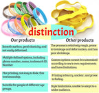 Custom Silicone Wristbands Bulk, Personalize with Text, Logo & Icons, 30/100/500/1000PCS, Rubber Bracelets for Events, Fundraisers, Gifts & Awareness, 100% Soft Silicone, Multiple Sizes & Colors