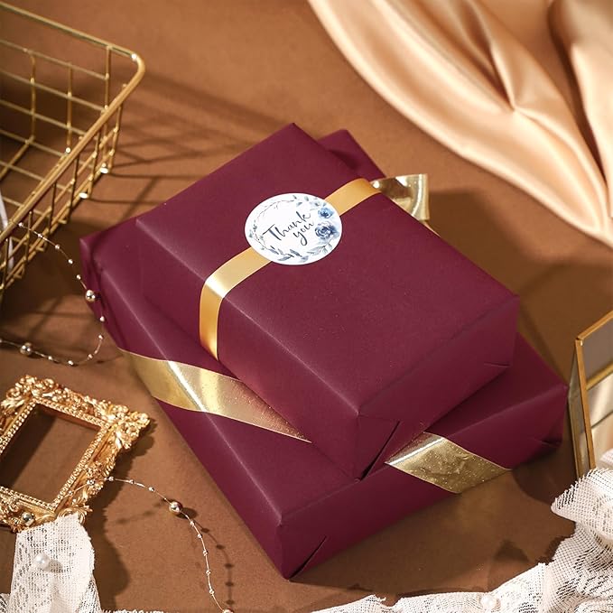 RUSPEPA Wine Red Kraft Paper Roll - 18 inches x 100 feet - Recyclable Paper Perfect for for Crafts, Art, Wrapping, Packing, Postal, Shipping, Dunnage & Parcel