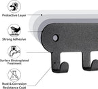 2 Pack Key Holder for Wall,Key Hooks,Key Holder Wall Mount Self Adhesive, Key Rack Wall Mount for Wall No Drill for Living Room, Kitchen, Bathroom, Garage (Black, 6 Hooks)