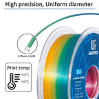 Geeetech Rainbow PLA Filament 1.75mm, 3D Printer Multicolor Filament, Color Changing Filament 1kg (2.2lbs) 1 Spool, Dimensional Accuracy +/- 0.02 mm