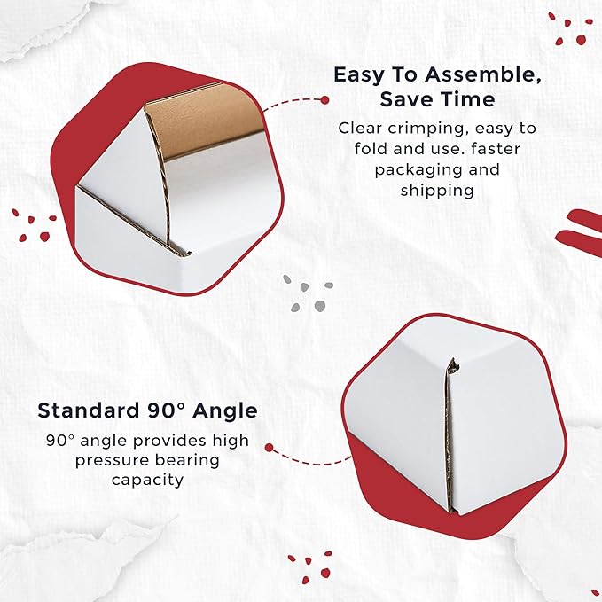 White Shipping Boxes 6x6x6 Heavy Duty, Lightweight, 6"L X 6"W X 6"H Foldable Corrugated Cardboard Mailer Boxes for Packaging Small Business Mailings Gifts Promotions Crafts Moving Box 50 Pack