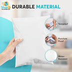 Shop4Mailers Glossy White Plastic Self Seal Poly Mailer Flat Bags Waterproof Shipping Envelope 2.1 Mil for Apparel, Clothes, Shirts, Books – Permanent Adhesive Seal 200 Pack (10x13)