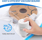 3D Print Filament Storage Bag Vacuum Kits - 30Pcs Cleaning Drying Sealed Bags with 30Pcs Humidity Indicator Cards & Auto-Pump