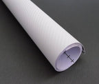 F & B LED LIGHTS White 3D Carbon Fiber Film Twill Weave Vinyl Sheet Roll Wrap (72" X 60", White)