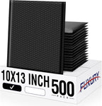 Fuxury Bubble Mailers 10x13 Inch Black 500 Pack Bulk Padded Envelopes Thick Mailing Envelopes Bubble Opaque Padded Mailers Shipping Bags for Mailing Book Makeup Small Business