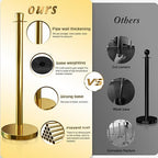 4PCS Top Crown Decoration Gold Stanchions Posts with 3PCS 5 ft Red Velvet Rope, Red Velvet Rope Stanchion Set Crowd Control Barriers, Stanchions and Velvet Ropes Red Carpet Poles for Party Supplies