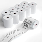 (10 Rolls) 3 1/8" x 230' Thermal Receipt Paper Rolls, Cash Register POS Thermal Paper, Credit Card Rolls Thermal 3 1/8 in x 230 ft.