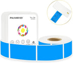 1x2 inch Blank Removable Freezer Labels Printable Rectangle Stickers 500PCS Water Oil Resistant with Perforation Line for Food Containers Jars Pantry Organization, Fluorescent Blue