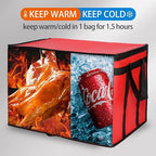 Bodaon 5-Pack Insulated Food Delivery Bag, XXX-Large Bag Without Hard Bottom, Red