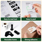 Compatible with Brother DK-1209(1.1” x 2.4”) White Paper Label, Address Barcode Die-Cut Work with QL-600 QL 810w QL 820NWB Printers (8 Rolls + 1 Frame)