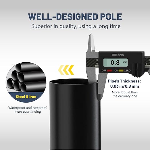 6-Pack Black Stanchion Posts with Retractable Belts, Hollow Sand-Fillable Base for Maximum Stability, Crowd Control Queue Barriers for Theaters, Parties, Weddings, Exhibitions