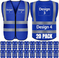 BeautyWill Custom Logo Safety Vest S,M,L,XL,2XL,3XL,4XL Personalized Safety Vest High Visibility Apparel