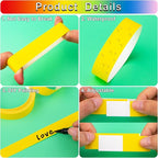 1200 Pcs Plastic Paper Wristbands for Events Neon Color Wrist Bands Concert Identification Wristbands Paper Bracelets Wristbands Party Hand Bands (Yellow)