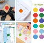 REGELETO 4200 PCS 0.75 Inch 12 Colors Round Colored Dot Stickers for Toddlers Teaching Papers, Color Coding Labels, Circle Dots Stickers for Office and Student Classroom (25 Sheets)