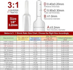 Chanzon 3:1 Ratio - 80ft Roll - Heat Shrink Tubing 1/8" (3.2mm) - Marine Grade Waterproof Adhesive Lined - (25M Total Length) Clear/Transparent Polyolefin Sleeving Wrap Shrinking 3 to 1 Ratio 1pcs