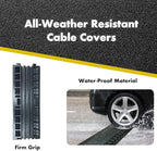 Kable Kontrol Drop Over Floor Cord Cover – 40” Inch Long 3 Channel Cable or Wire Protector – 10 Pcs Bulk Pack - Rubber Ramp for Indoor and Outdoor Use – Black