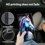 Car Registration and Insurance Holder, Leather Car Glove Box Organizer, Cool Car Accessories for ID, Driver's License Cards & Essential Document,business cards,Men&Women,Watercolor Horses